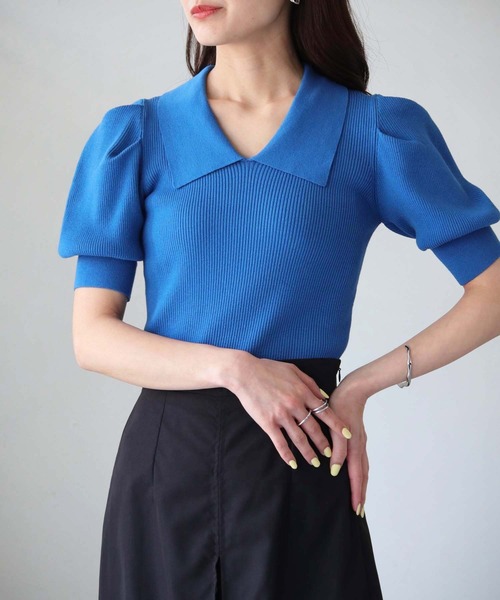 「cheriella」 半袖ニット M アイボリー レディース_画像9