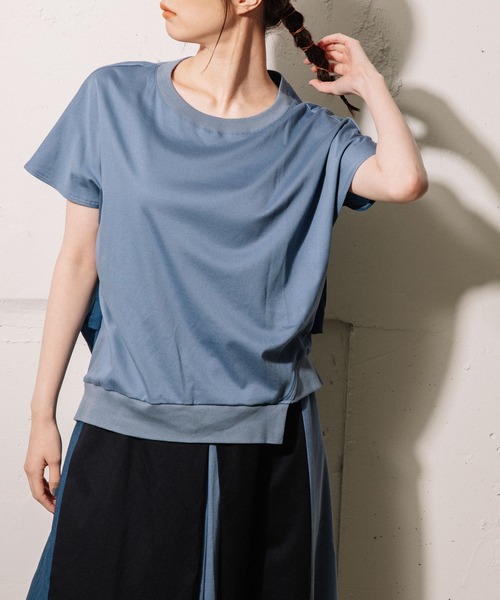 「MARECHAL TERRE」 半袖カットソー MEDIUM ブルー レディースの画像