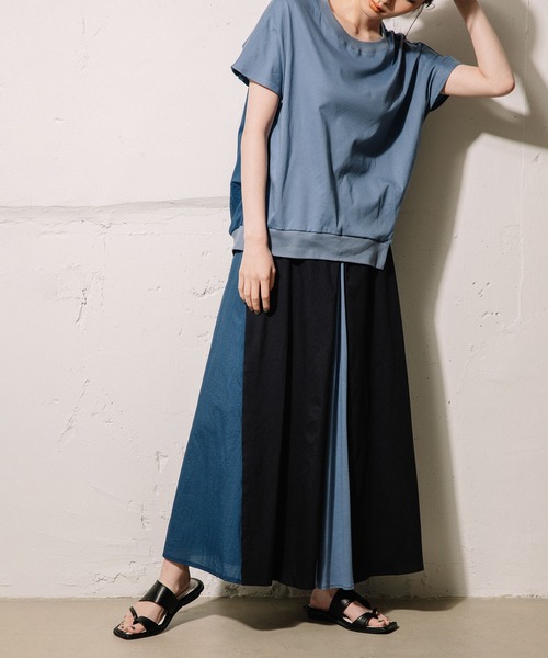 「MARECHAL TERRE」 半袖カットソー MEDIUM ブルー レディースの画像