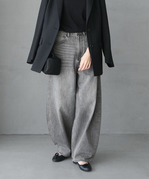 SOLAMONAT ソラモナ　デニム　未使用　定価19,800円 SOLAMONAT（ソラモナ） ワイドパンツ ジーンズ デニム デニムパンツ 5P