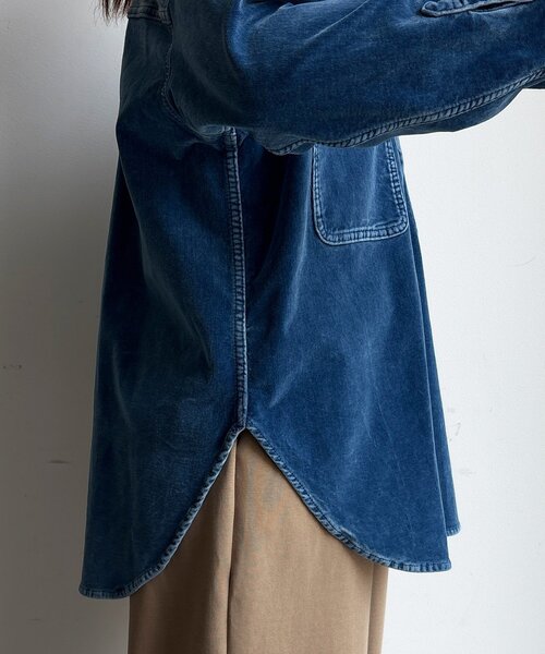 DouDou（ドゥドゥ） ブラウス シャツ 別珍デニムシャツ レディース