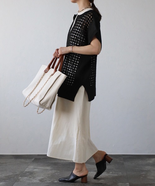 「ap retro」 半袖ニット FREE ブラック レディース_画像3