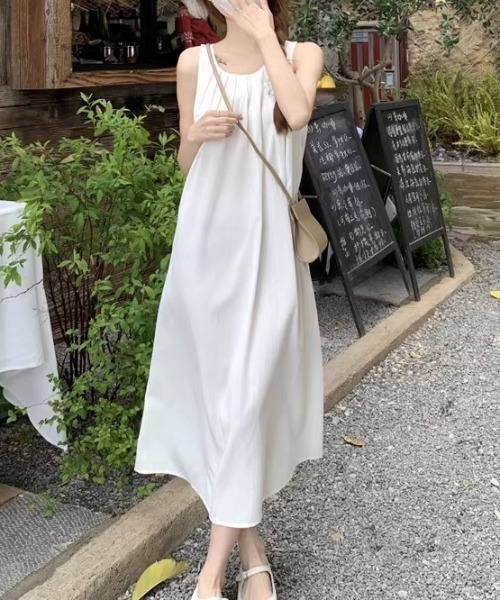 「CELENA BEATS」 ノースリーブワンピース FREE ホワイト レディース_画像2