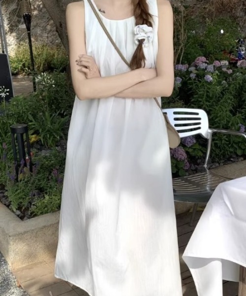 「CELENA BEATS」 ノースリーブワンピース FREE ホワイト レディース_画像3