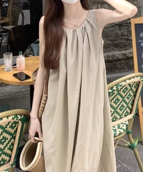 「CELENA BEATS」 ノースリーブワンピース FREE ホワイト レディース_画像4