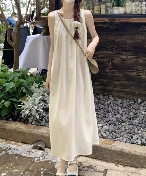 「CELENA BEATS」 ノースリーブワンピース FREE ホワイト レディース_画像9