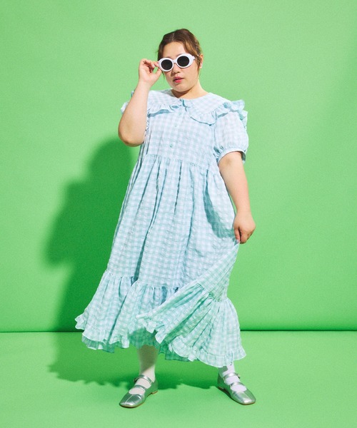 「PUNYUS」 半袖ワンピース 3 ブラック レディース_画像2