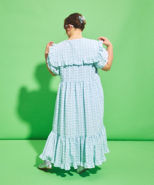 「PUNYUS」 半袖ワンピース 3 ブラック レディース_画像3