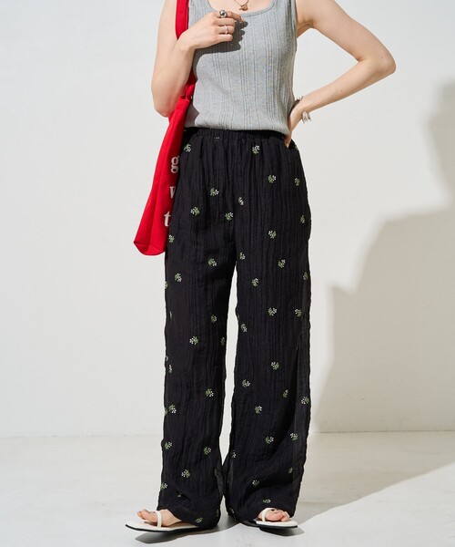 FREAK'S STORE（フリークスストア） イージーパンツ フリ- ブラック