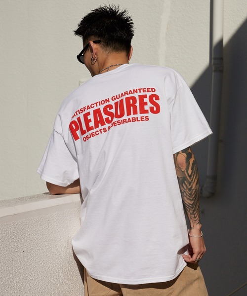 L'Appartement 【PLEASURES/プレジャー】 LOGO TEE Buy Pleasures Overview Logo T-Shirt 'White' - P25F084 WHIT | GOAT