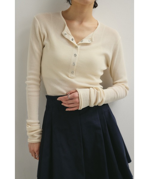 STYLE MIXER ヘンリーネックシアーニット STYLEMIXER（スタイルミキサー） ニット セーター 「ベストセラー