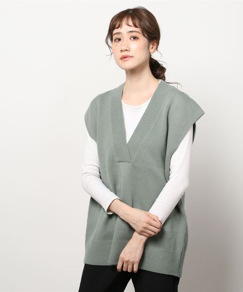 UNITED ARROWS ニットベスト BEAUTY＆YOUTH UNITED ARROWS ニットベスト - グリーン レディース