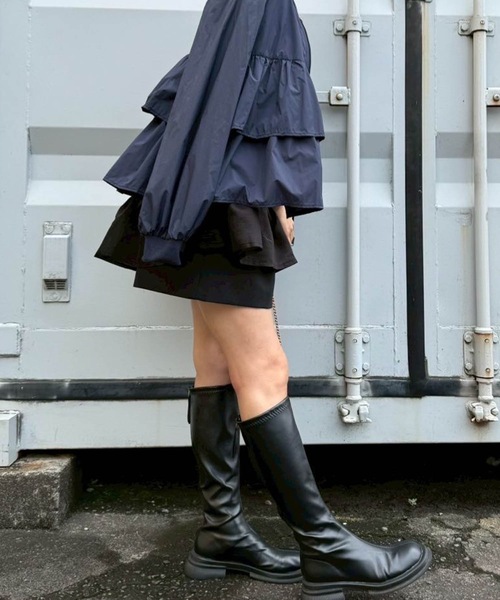 「M y u」 ナイロンブルゾン FREE ブラック レディース_画像9