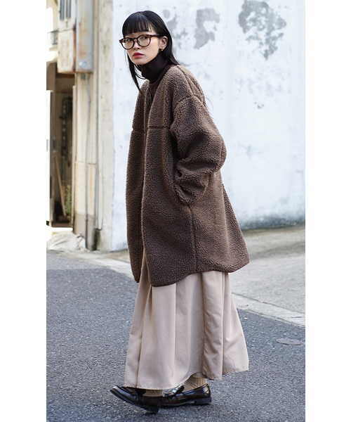 「zootie」 コート フリー ブラウン レディース_画像8