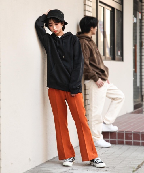 「ZIP FIVE」 プルオーバーパーカー LARGE ホワイト レディース_画像4