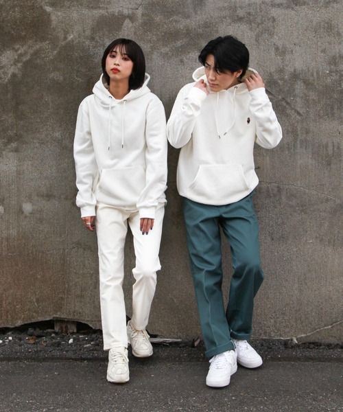 「ZIP FIVE」 プルオーバーパーカー LARGE ホワイト レディース_画像5