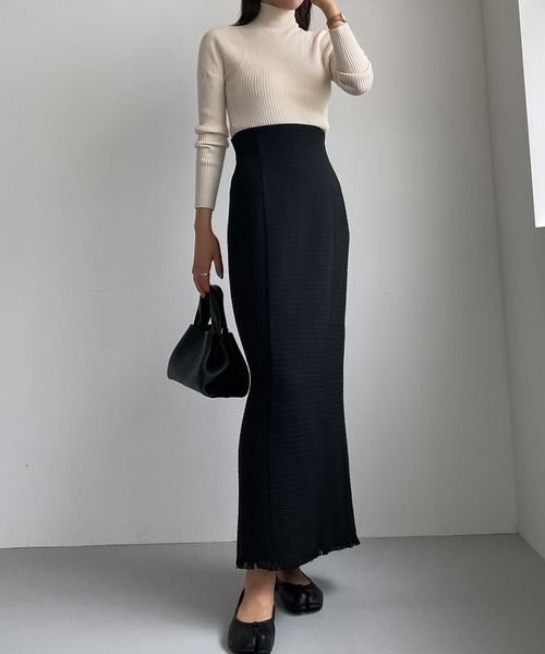 「Louere」 タイトスカート LARGE モカ レディース_画像2