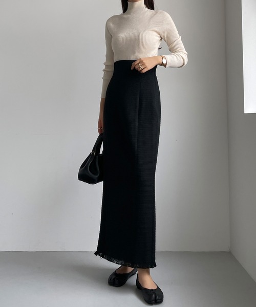 「Louere」 タイトスカート LARGE モカ レディース_画像3