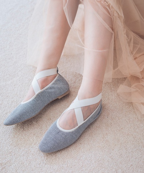 「EVOL」 フラットパンプス 23.0cm ブラック レディース_画像2