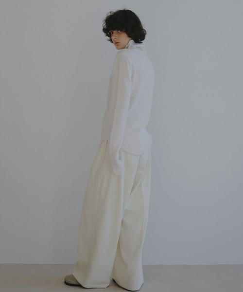 ETRE TOKYO（エトレトウキョウ） パンツ ベルテッドタックワイドパンツ