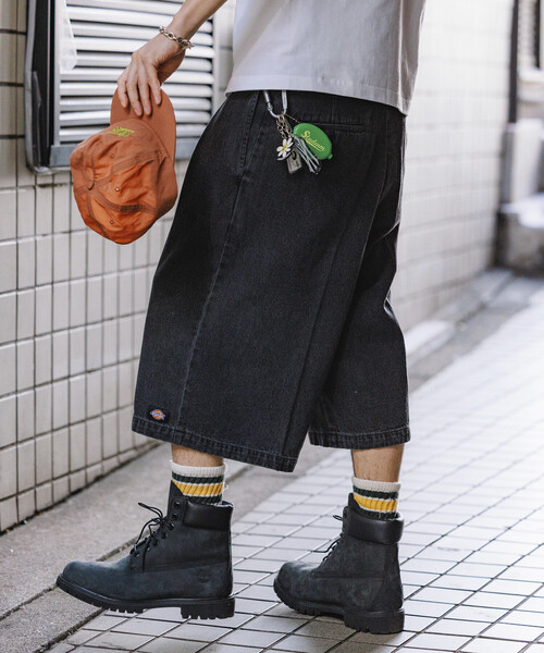 ✨使用感少 高級感✨ フォクシー ワイド ハーフパンツ はり感 ブラック FREAK'S STORE（フリークスストア） ハーフパンツ ワイドパンツ パンツ