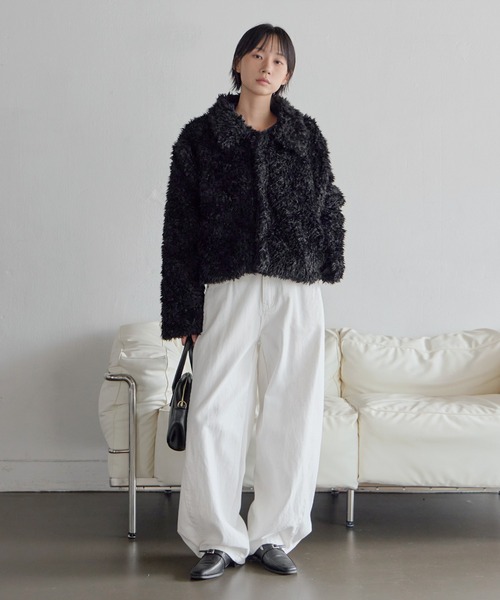 「UNE MANSION」 ジャケット FREE アイボリー レディース_画像6