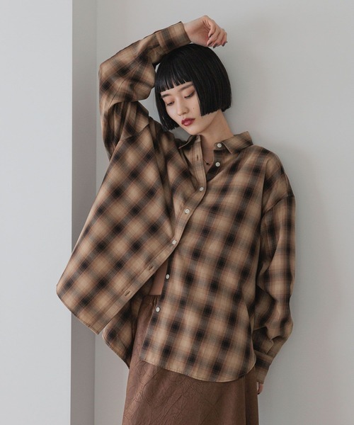 「LOWRYS FARM」 長袖シャツ FREE ブラック レディース_画像6