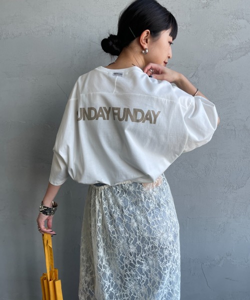 tシャツ 「Americana/アメリカーナ」 別注 AMERICANA ショート丈 プリントTシャツ「追加」 レディースの画像