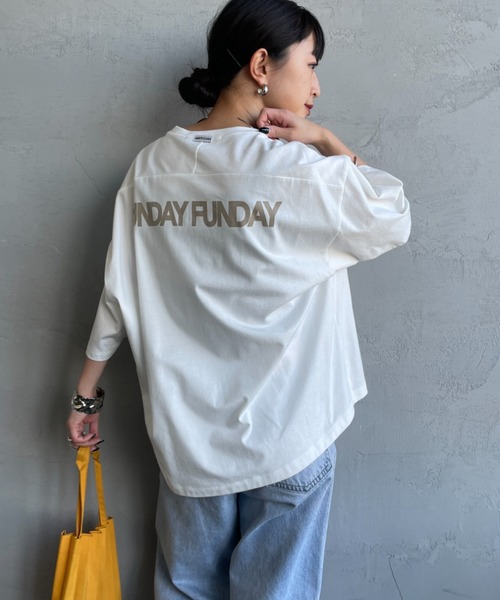 tシャツ 「Americana/アメリカーナ」 別注 AMERICANA ショート丈 プリントTシャツ「追加」 レディースの画像