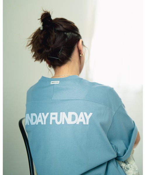 tシャツ 「Americana/アメリカーナ」 別注 AMERICANA ショート丈 プリントTシャツ「追加」 レディースの画像