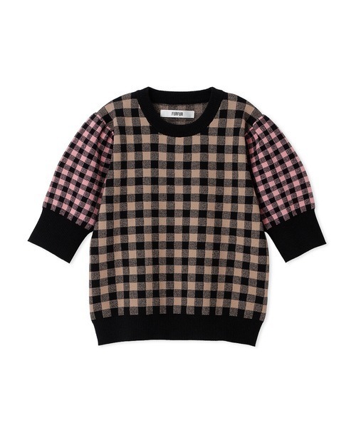 「FURFUR」 半袖ニット FREE ブルー レディース_画像4
