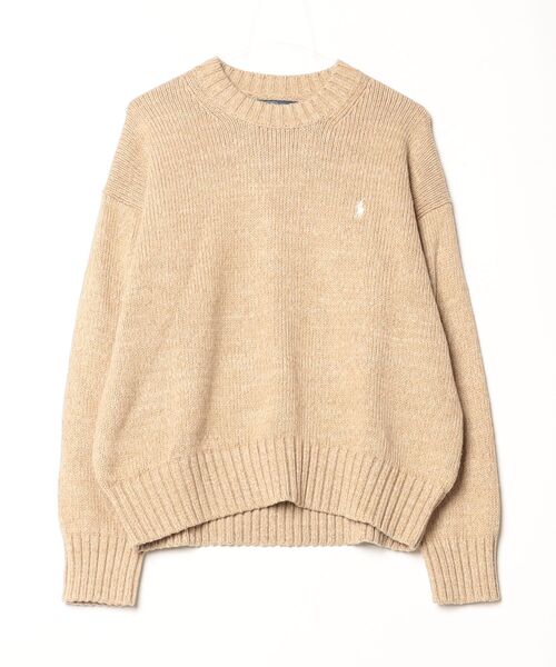 ラルフローレン　コットン１００％　ニット　セーター　ベージュ　レディース POLO RALPH LAUREN（ポロ・ラルフローレン） ポロ ラルフローレン
