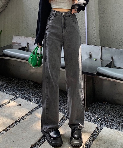 「ROGER AND RAW」 デニムパンツ MEDIUM ブラック レディース_画像3