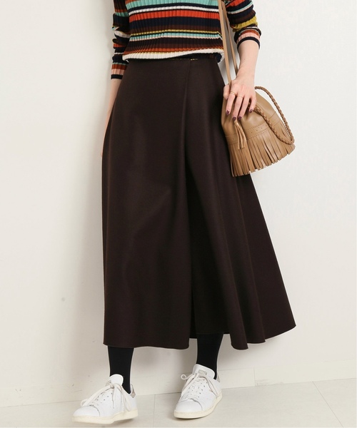 「IENA」 フレアスカート 36 オレンジ レディースの画像3