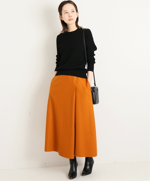 「IENA」 フレアスカート 36 オレンジ レディースの画像8