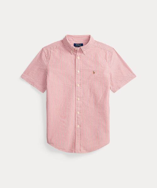 Polo Ralph Lauren Childrenswear - トップ ティーシャツ ストライプド 綿織物 シアサッカー ティーシャツ キッズ 赤ちゃん服 御坊っちゃん