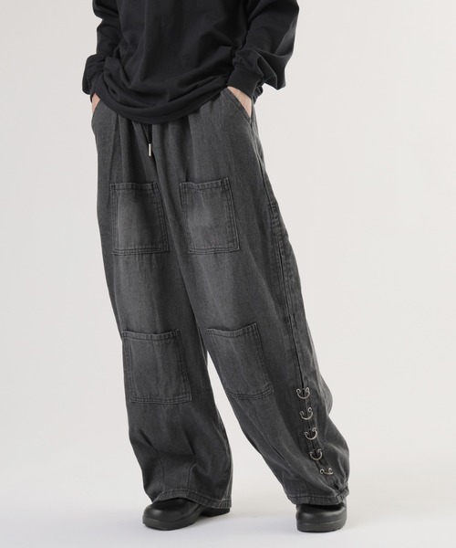 「Theater code」 デニムパンツ FREE ブラック メンズ_画像2