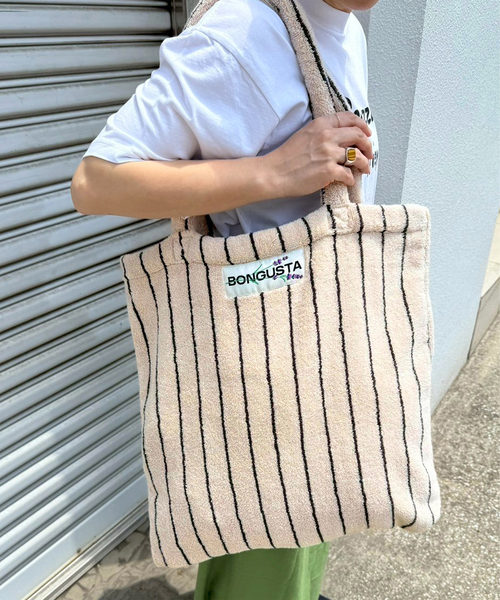 BONGUSTA トートバッグ 「BONGUSTA/ボングスタ」NARAM STRIPED トート