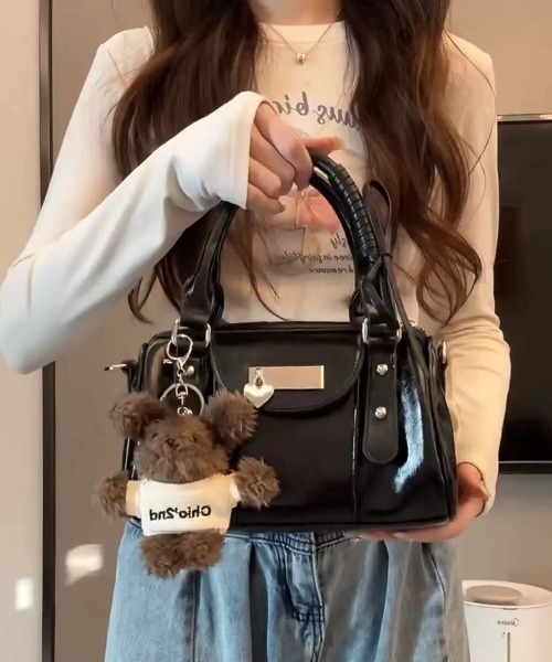 MCM 2WAY ショルダー　ミニボストンバッグ　ハンドバッグ　レディース ボストンバッグ 「2WAY」リボン付きミニボストンバッグ / ショルダー