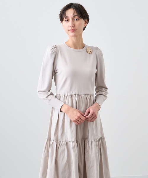 ANAYI(アナイ) ドッキングワンピース 38 グレイッシュベージュ ANAYI(アナイ) ドッキングワンピース 38 グレイッシュベージュ