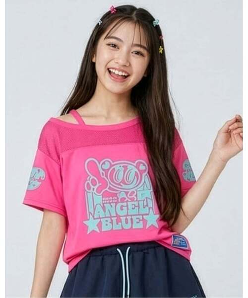 エンジェルブルー　子供用Tシャツ　140cm NARUMIYA CHARACTERS（ナルミヤキャラクターズ） tシャツ 「エンジェル