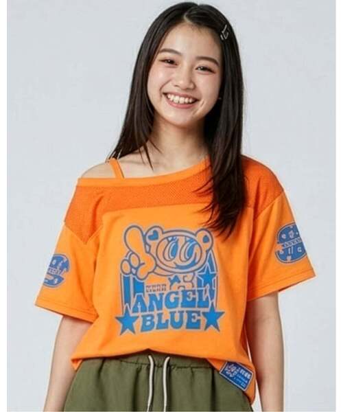 ナカムラくん エンジェルブルー ショートTシャツ 再々販】エンジェルブルー・ナカムラくん総柄ショート丈Tシャツ – T-OD
