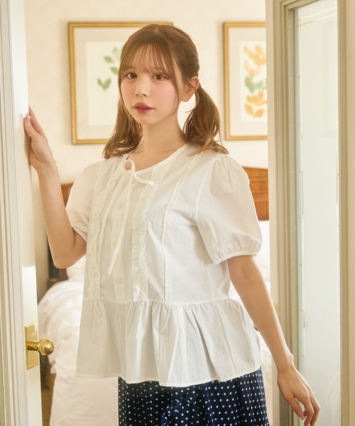 TITTY＆CO.（ティティーアンドコー） ブラウス シャツ フロントフリル