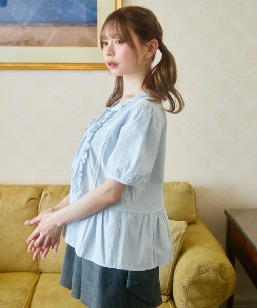 TITTY＆CO.（ティティーアンドコー） ブラウス シャツ 半袖 フロント 
