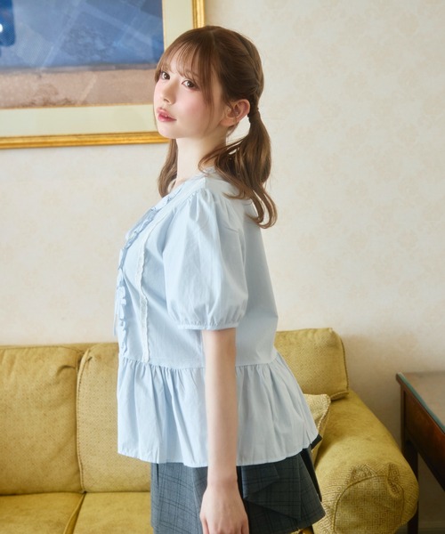 TITTY＆CO.（ティティーアンドコー） ブラウス シャツ 半袖 フロント