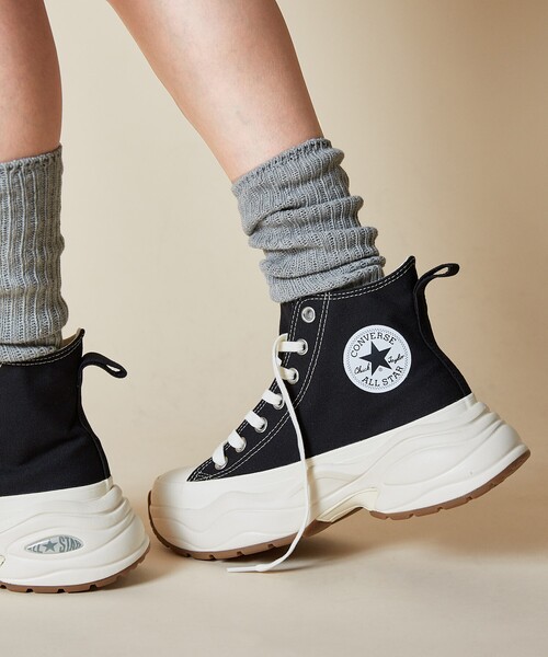 「CONVERSE」 ハイカットスニーカー 24.0cm サックスブルー レディースの画像