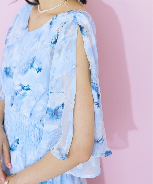 「marun」 「SMILELAND」半袖ワンピース L ホワイト レディース_画像2