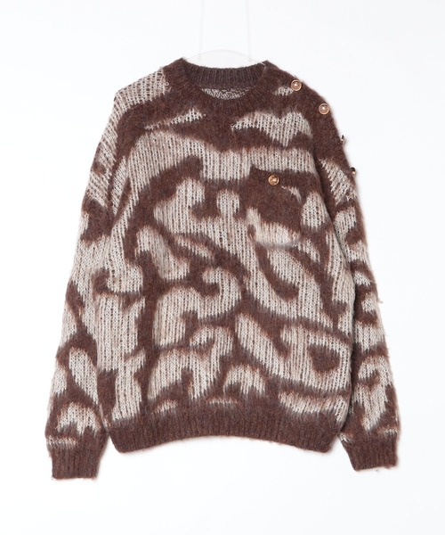 セーター ニット Contrast Color Mix Knit メンズ