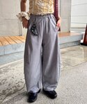 ワイドパンツ スラックス パンツ (ストライプ...の詳細画像5