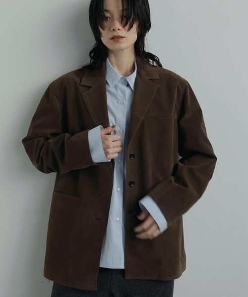 【美品】anuke Over Tailored Jacket 36 ブラウン anuke（アンヌーク） テーラードジャケット 36inch ブラウン